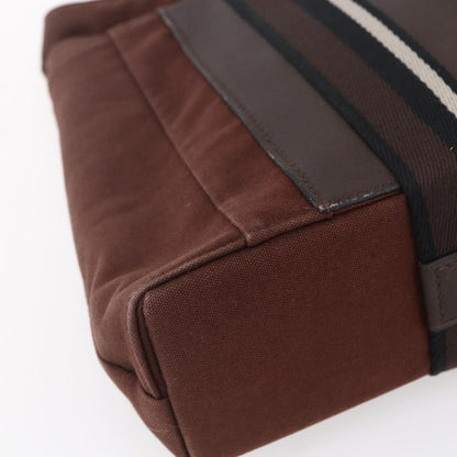 Hermes Troca Horizontal Tote Canvas, BROWN, CANVAS, Tote bag