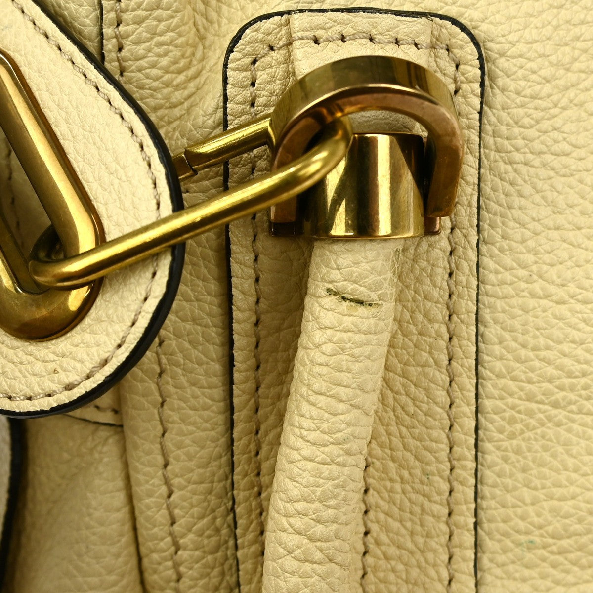 Chloe Paraty Top Handle Bag Leather, BEIGE, LEATHER, Handbag