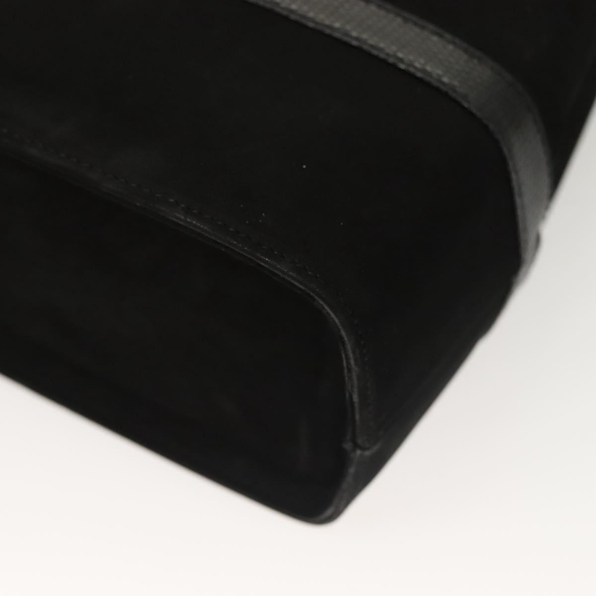 Salvatore Ferragamo Vala Shoulder Bag Suede, BLACK, SUEDE, Shoulder bag