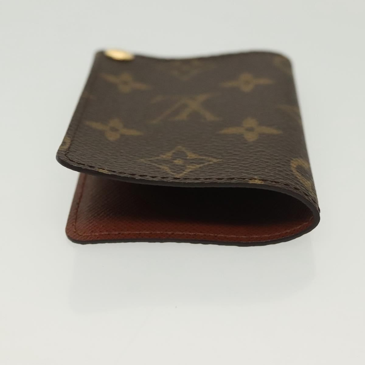 Louis Vuitton Porte Cartes Pression Card Case Monogram Canvas, BROWN, CANVAS, Card Holders