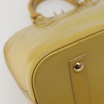 Louis Vuitton Alma Handbag Monogram Vernis, YELLOW, PATENT_LEATHER, Handbag