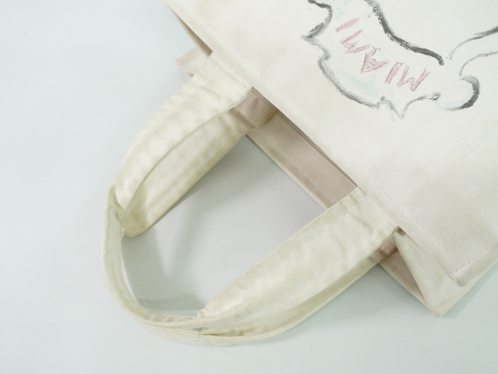 Chanel Cruise Tote Printed Canvas, WHITE, CANVAS, Tote bag