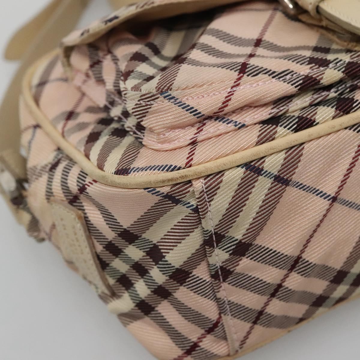 Burberry Nova Check Blue Label Nylon, PINK, NYLON, Shoulder bag