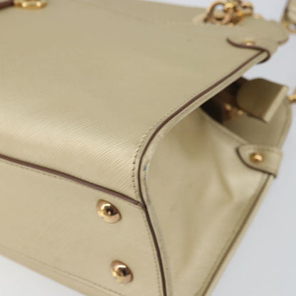 Salvatore Ferragamo Gancini handbag Leather, GOLD, LEATHER, Shoulder bag