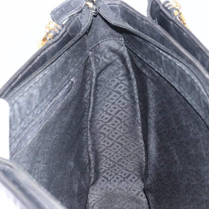 Bally Vintage Tote Bag Quilted Leather, Black, Leather, Tote Bag