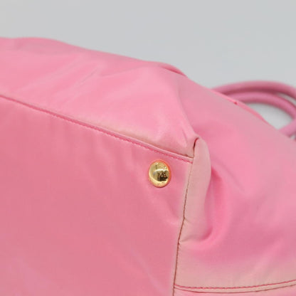 Prada Bow Tote Tessuto with Leather, PINK, NYLON, Tote bag