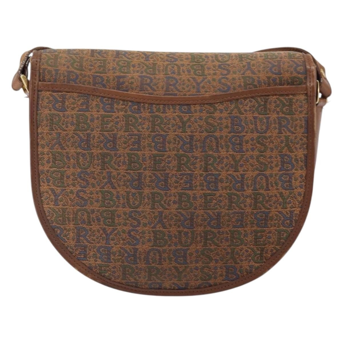 Burberry Flap Shoulder Bag Canvas, BROWN, CANVAS, Shoulder bag