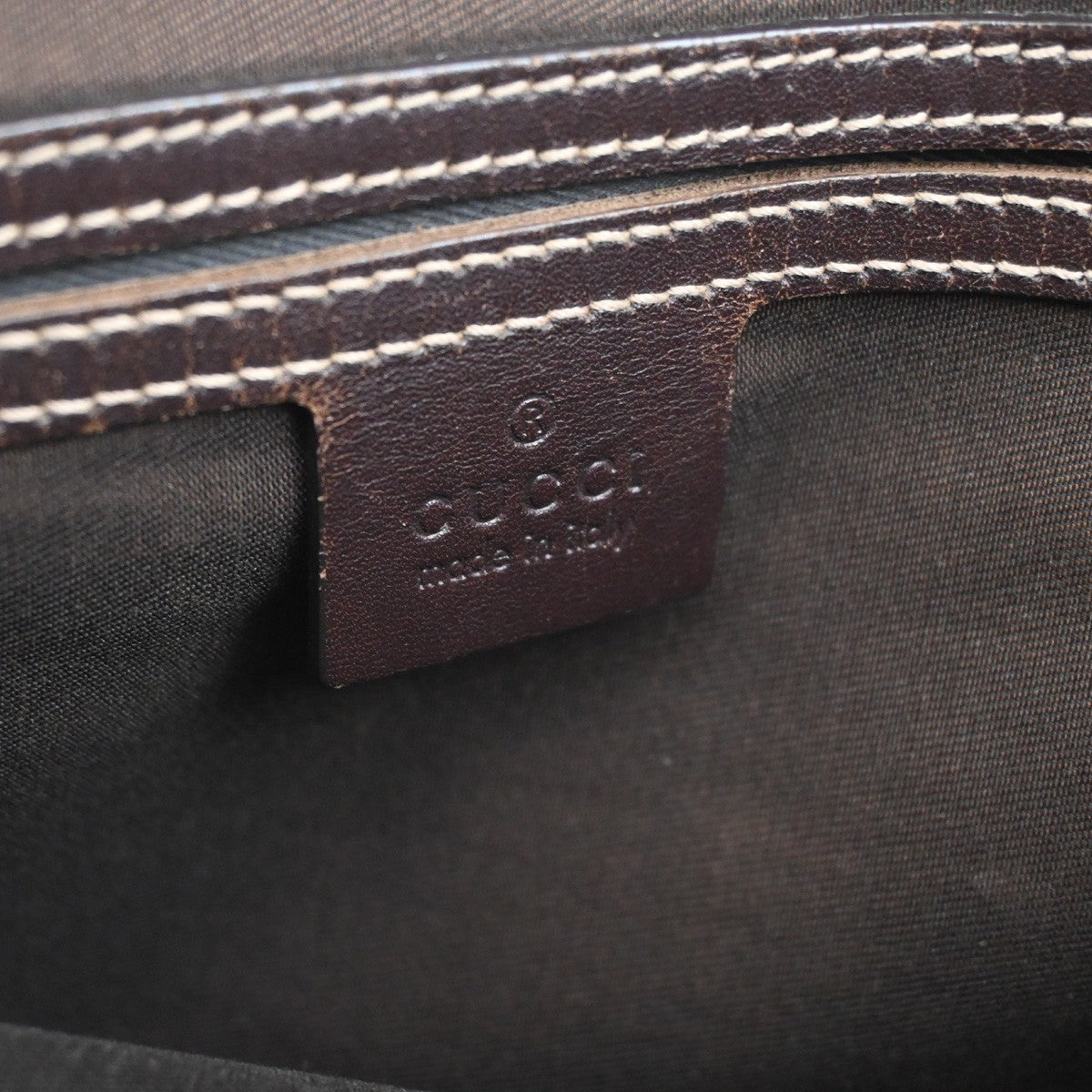 Gucci Zip Top Messenger Bag GG Coated Canvas, BROWN, CANVAS, Shoulder bag