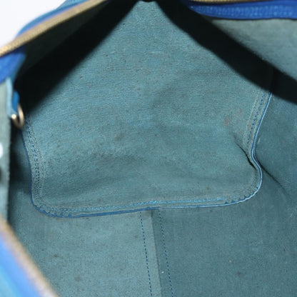Louis Vuitton Keepall Bag Epi Leather, BLUE, LEATHER, Travel bag