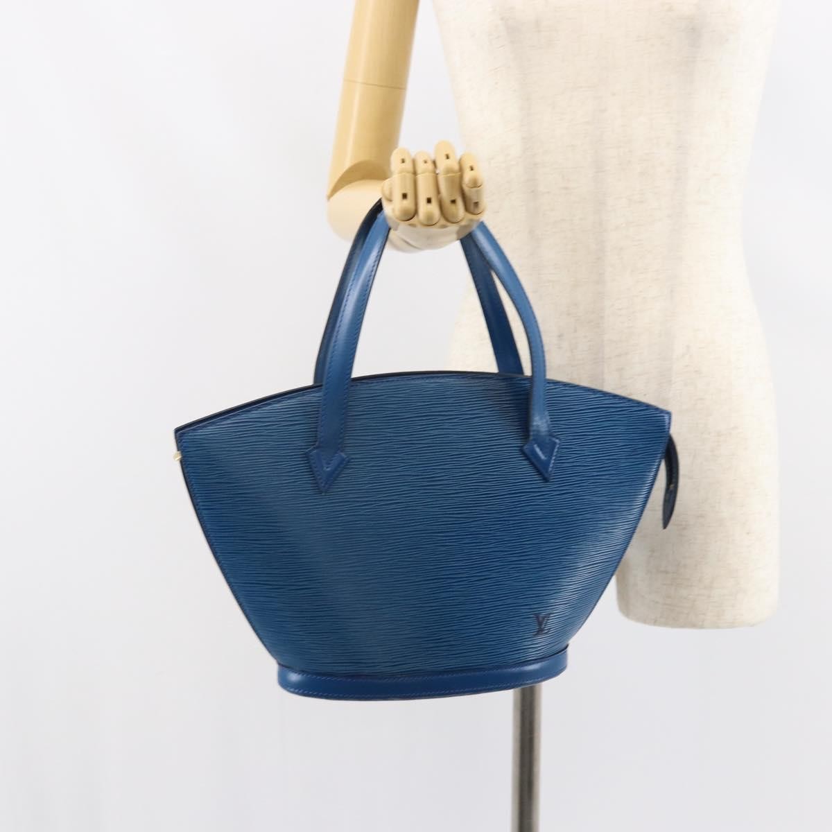 Louis Vuitton Saint Jacques Handbag Epi Leather, BLUE, LEATHER, Shoulder bag