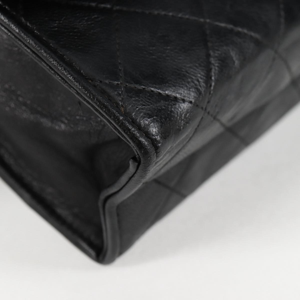 Chanel Vintage Tassel Flap Bag Leather, BLACK, LEATHER, Handbag