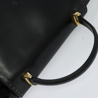 Salvatore Ferragamo Flap Handbag Leather, BLACK, LEATHER, Handbag