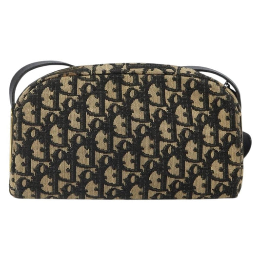 Christian Dior Vintage Trotter Shoulder Bag Canvas, NAVY, CANVAS, Shoulder bag