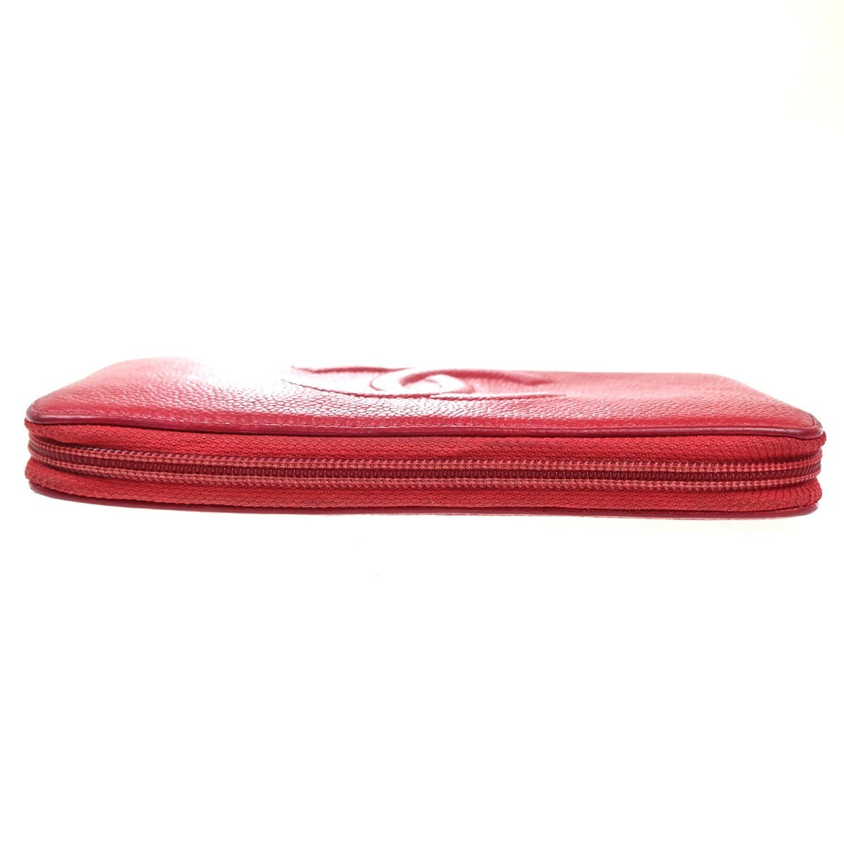 Chanel Timeless CC Zipped Organizer Wallet Leather, RED, LEATHER, Wallets