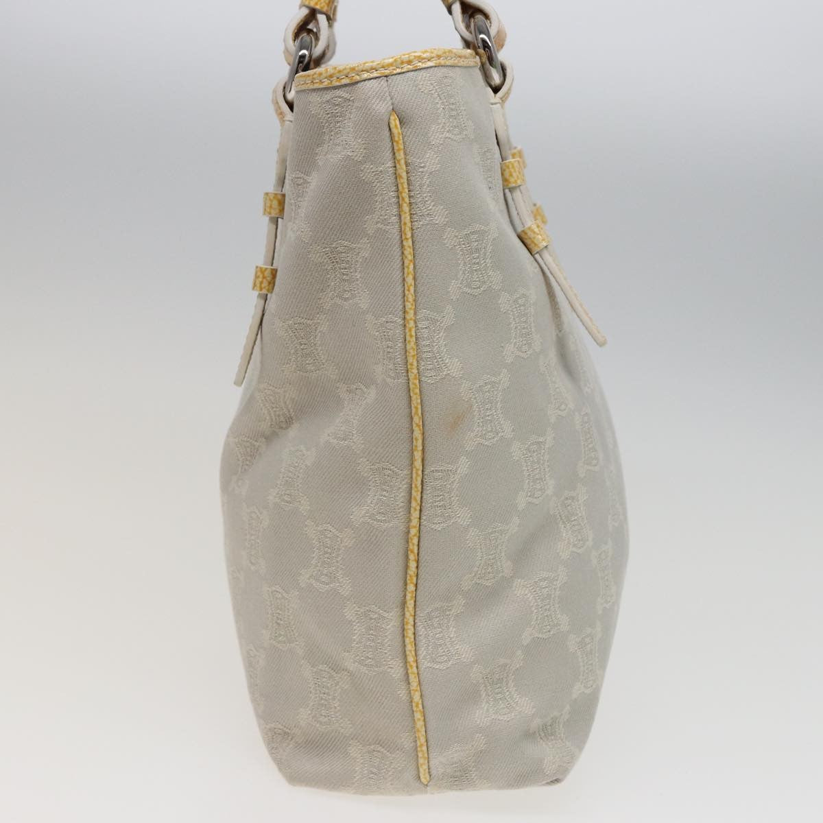 Celine Vintage Macadam Tote bag Canvas, YELLOW, CANVAS, Tote bag