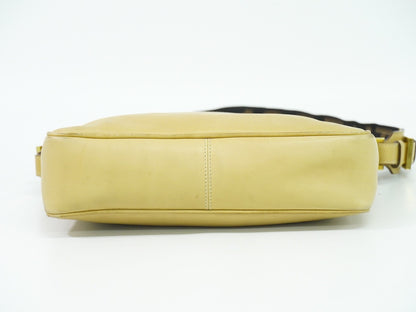 Fendi Baguette Bag Leather, BEIGE, LEATHER, Handbag