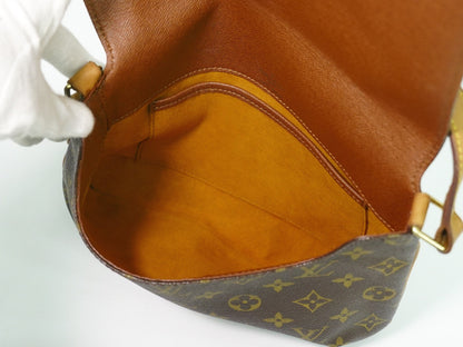 Louis Vuitton Musette Tango Handbag Monogram Canvas, BROWN, CANVAS, Shoulder bag