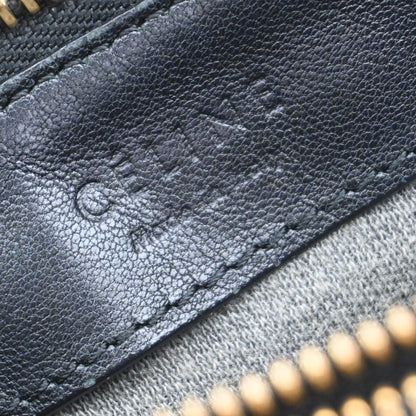 Celine Trio Crossbody Bag Leather, BLACK, LEATHER, Shoulder bag