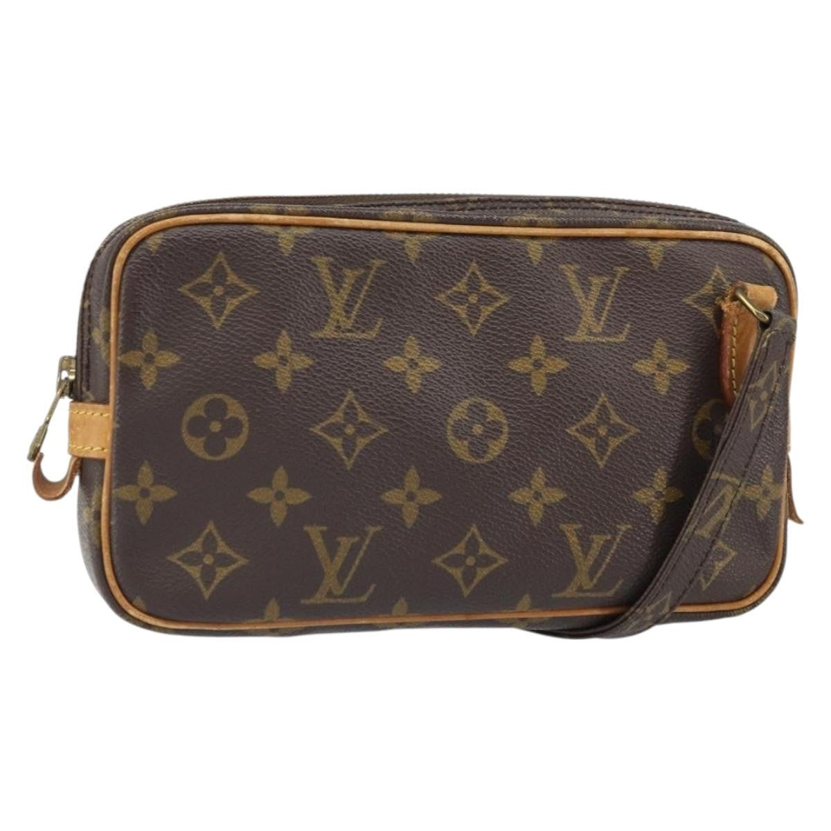 Louis Vuitton Pochette Marly Bandouliere Bag Monogram Canvas, BROWN, CANVAS, Shoulder bag