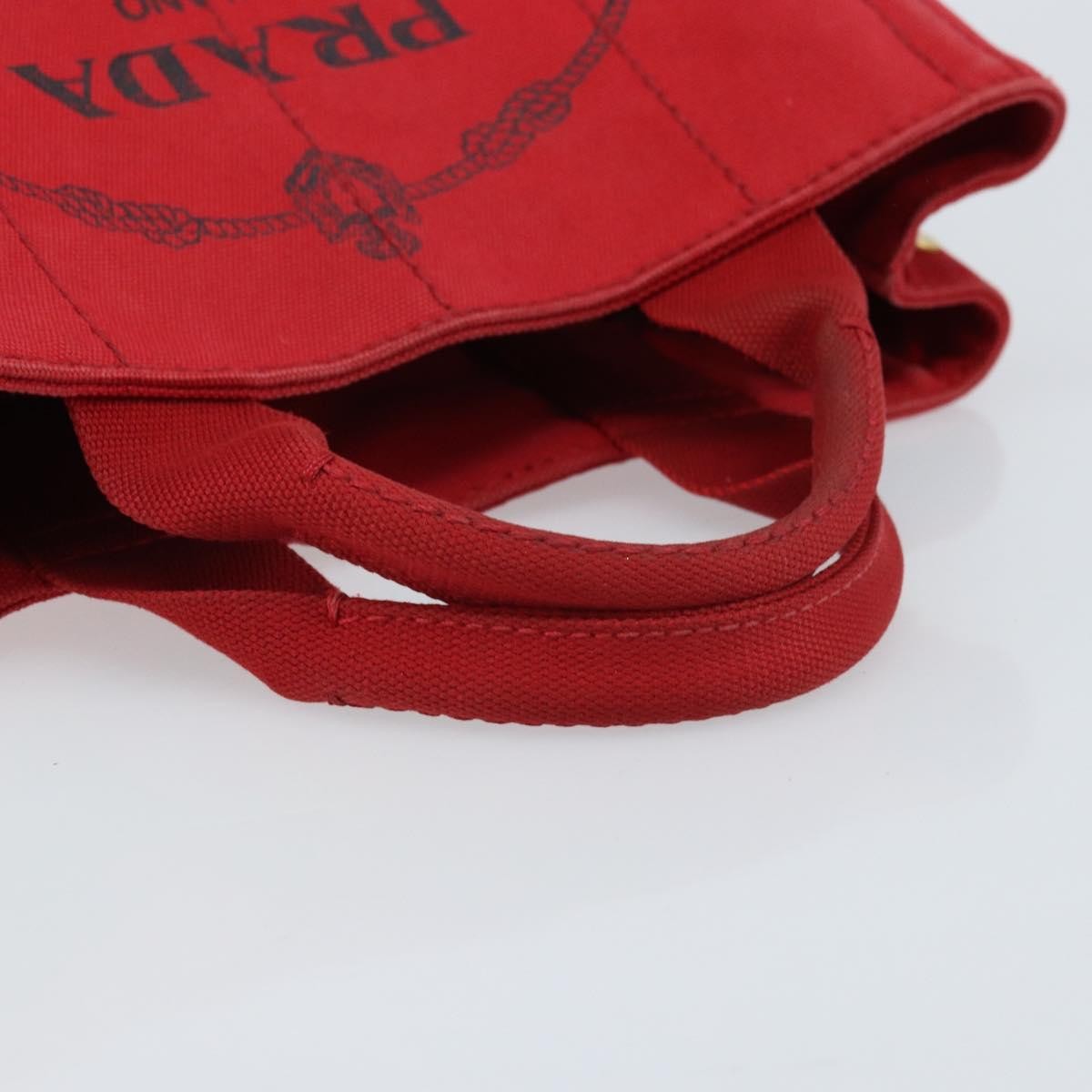 Prada Canapa Tote Canvas, Red, Canvas, Tote Bag