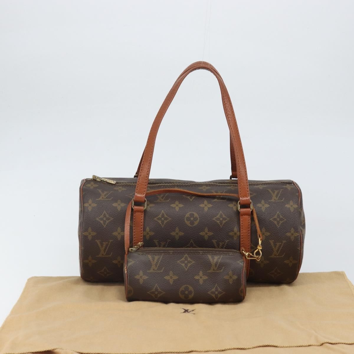 Louis Vuitton Papillon Handbag Monogram Canvas, BROWN, CANVAS, Handbag