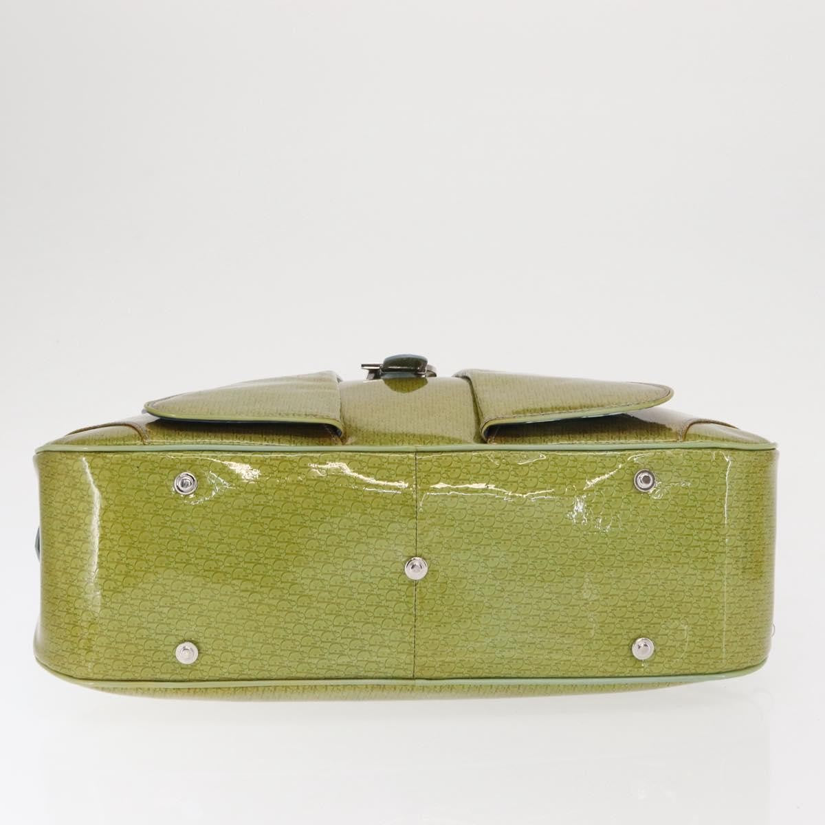 Christian Dior Vintage Saddle Bowler Bag Patent leather, GREEN, PATENT_LEATHER, Handbag