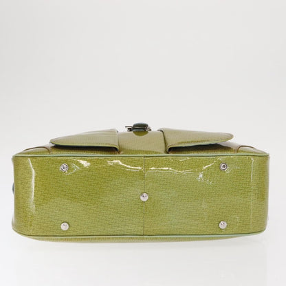 Christian Dior Vintage Saddle Bowler Bag Patent leather, GREEN, PATENT_LEATHER, Handbag
