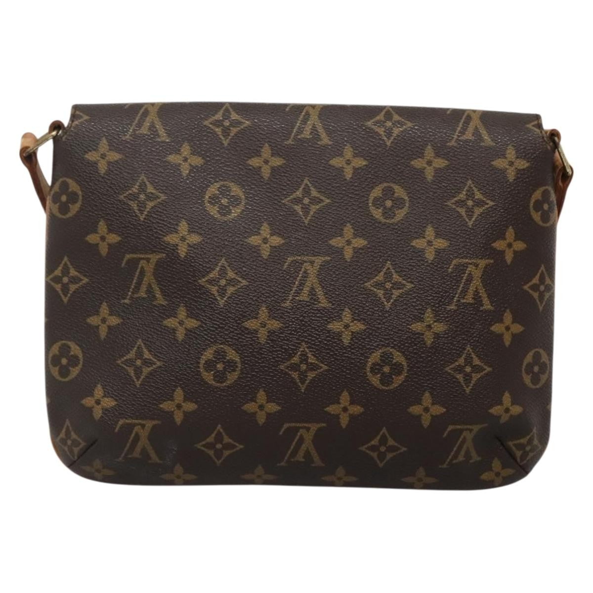 Louis Vuitton Musette Tango Handbag Monogram Canvas, BROWN, CANVAS, Handbag