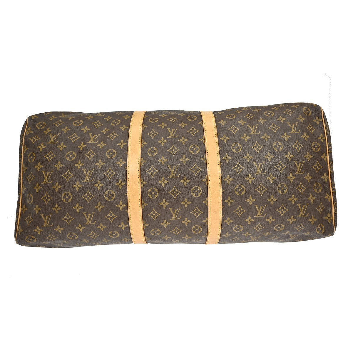 Louis Vuitton Keepall Bag Monogram Canvas, BROWN, CANVAS, Travel bag