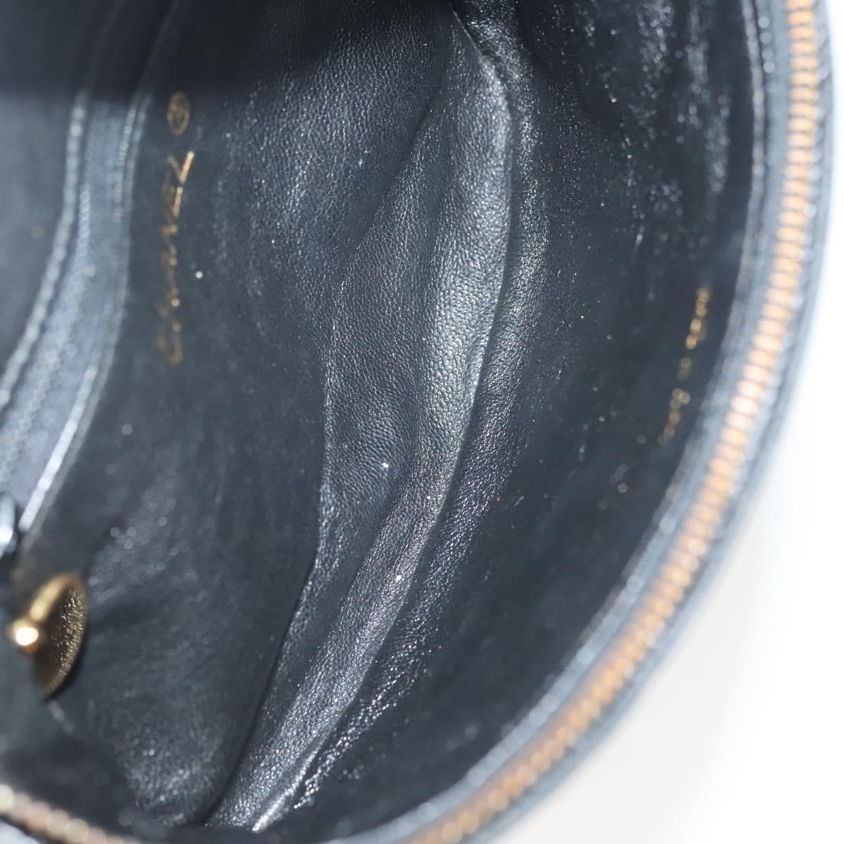 Chanel Vintage Zip Belt Bag Quilted Caviar, BLACK, LEATHER, Clutche & pouche