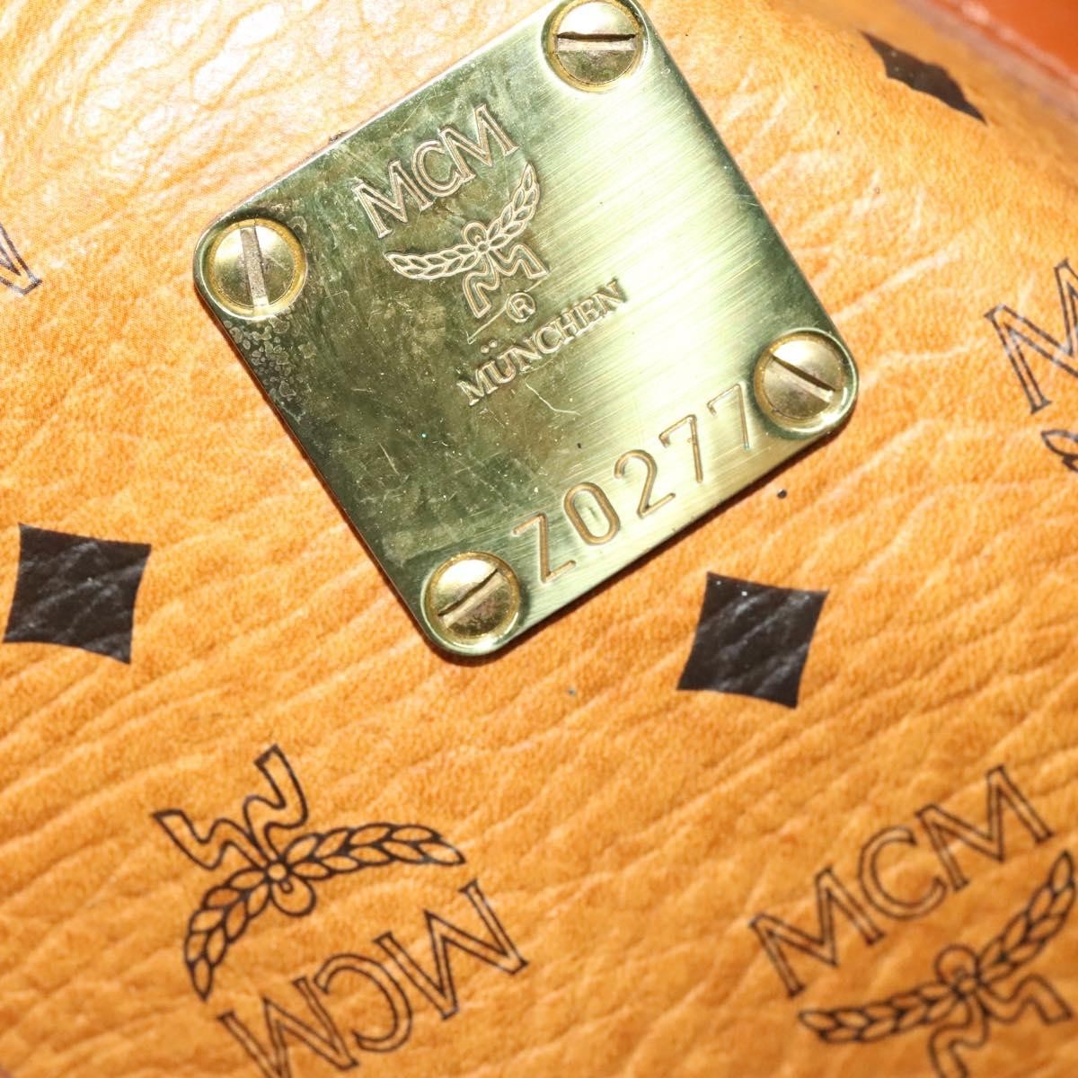 MCM Visetos Handbag Canvas and Leather, BROWN, CANVAS, Travel bag