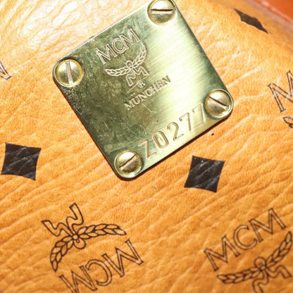 MCM Visetos Handbag Canvas and Leather, BROWN, CANVAS, Travel bag