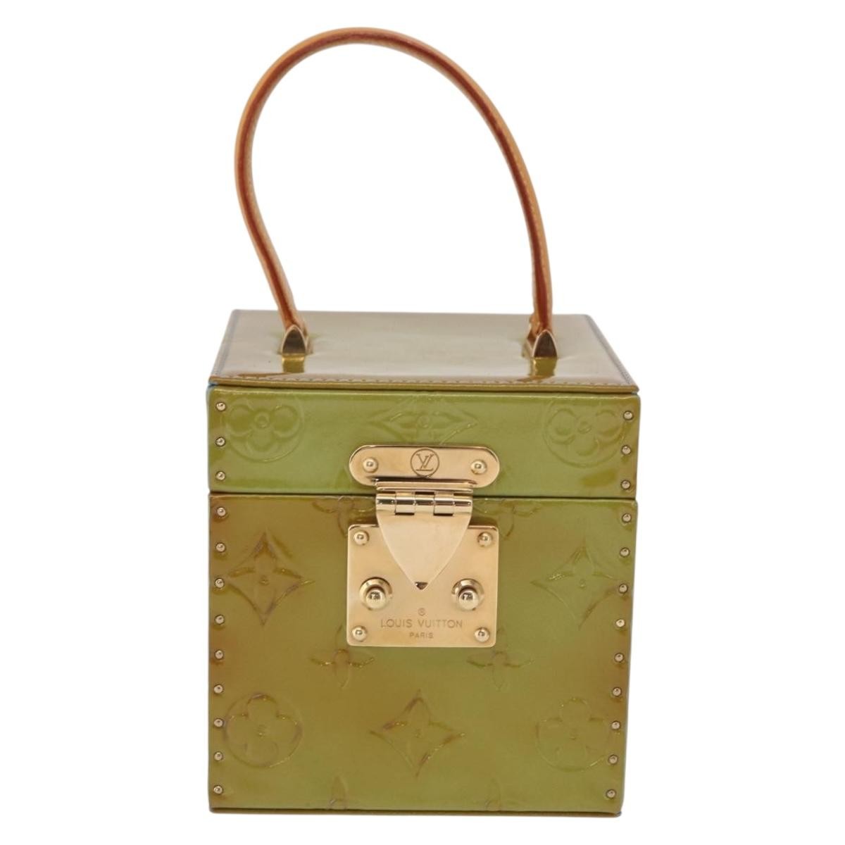 Louis Vuitton Bleecker Box Bag Monogram Vernis, Green, Patent Leather, Clutch