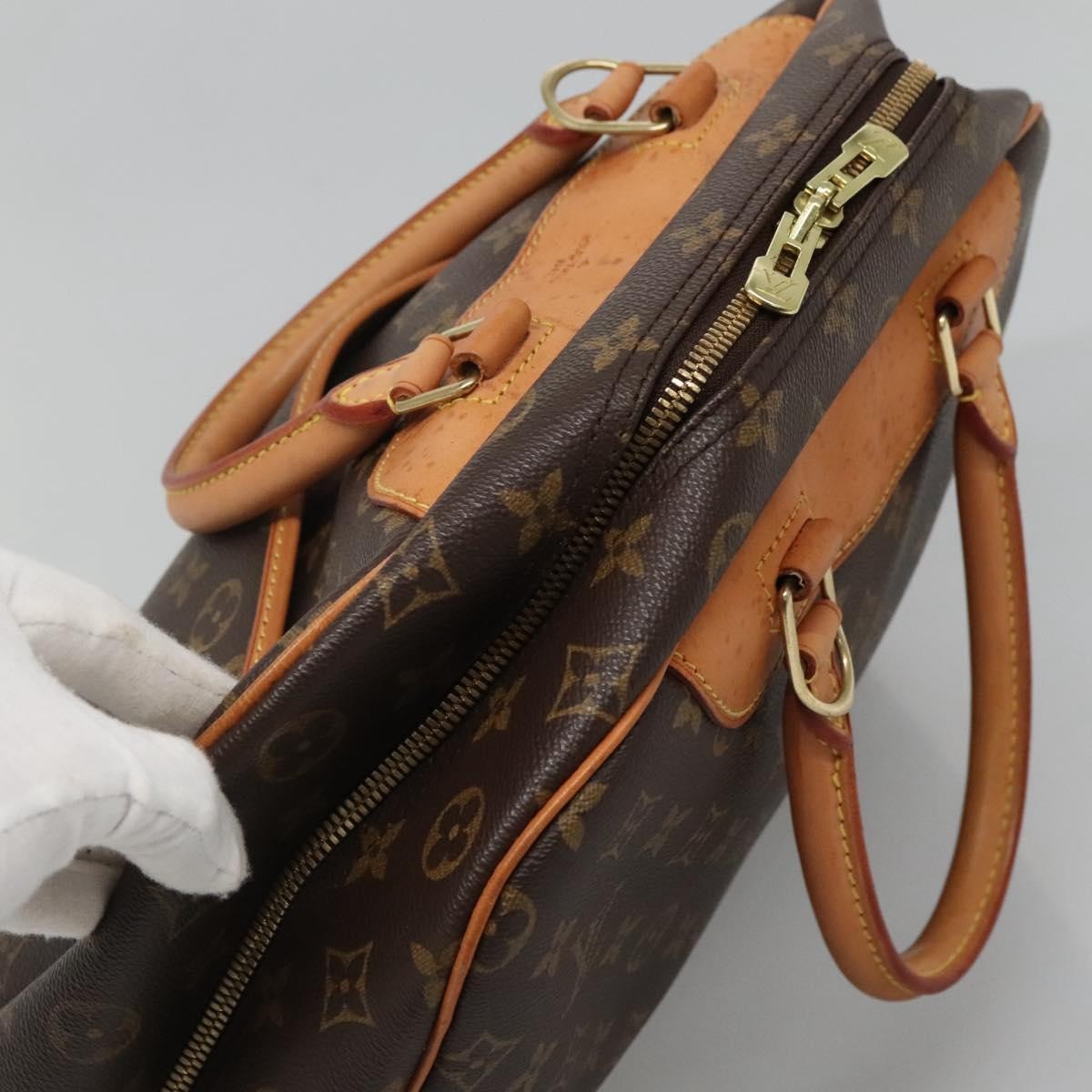 Louis Vuitton Deauville Handbag Monogram Canvas, BROWN, CANVAS, Handbag
