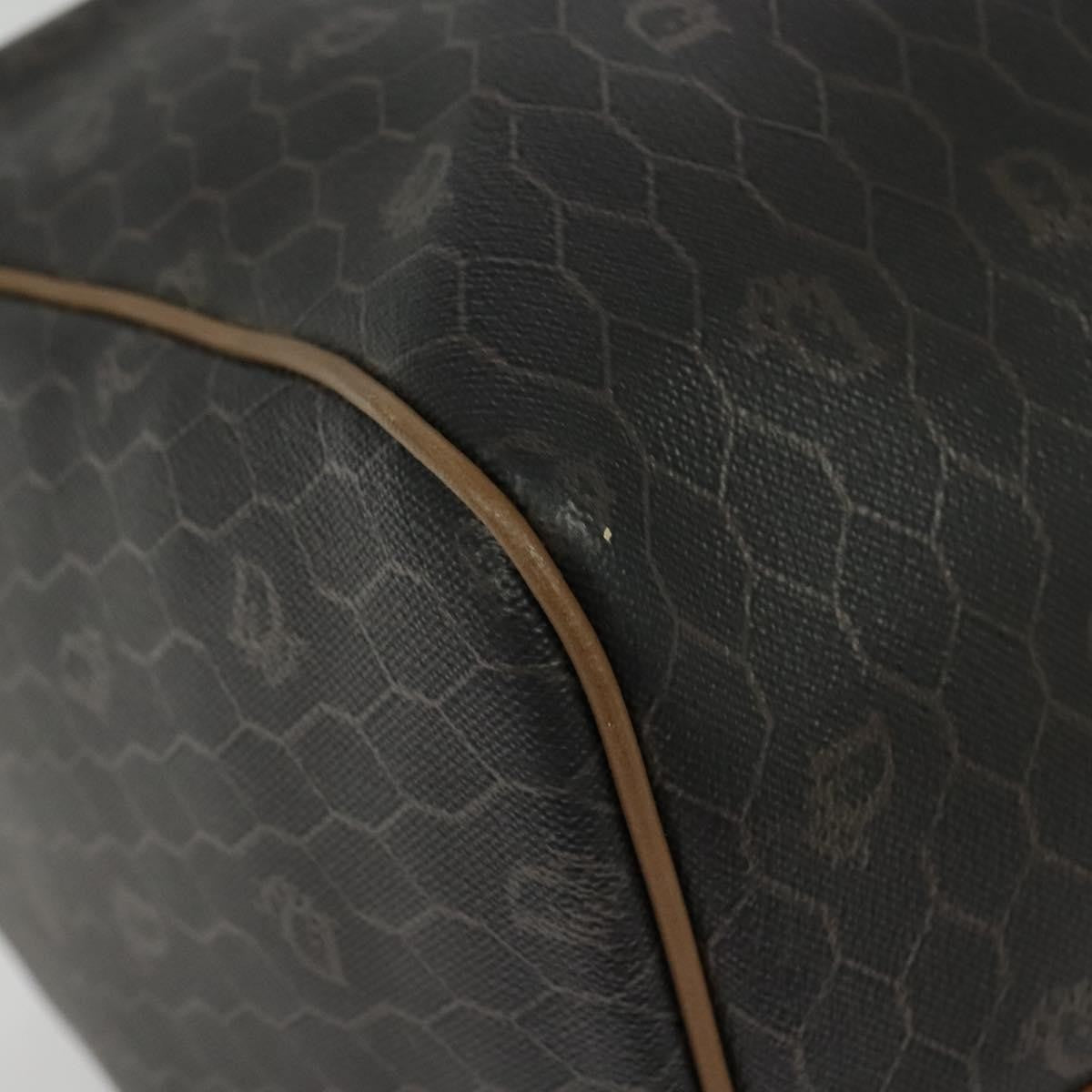 Christian Dior Vintage Honeycomb Handbag Canvas Leather, BLACK, CANVAS, Handbag