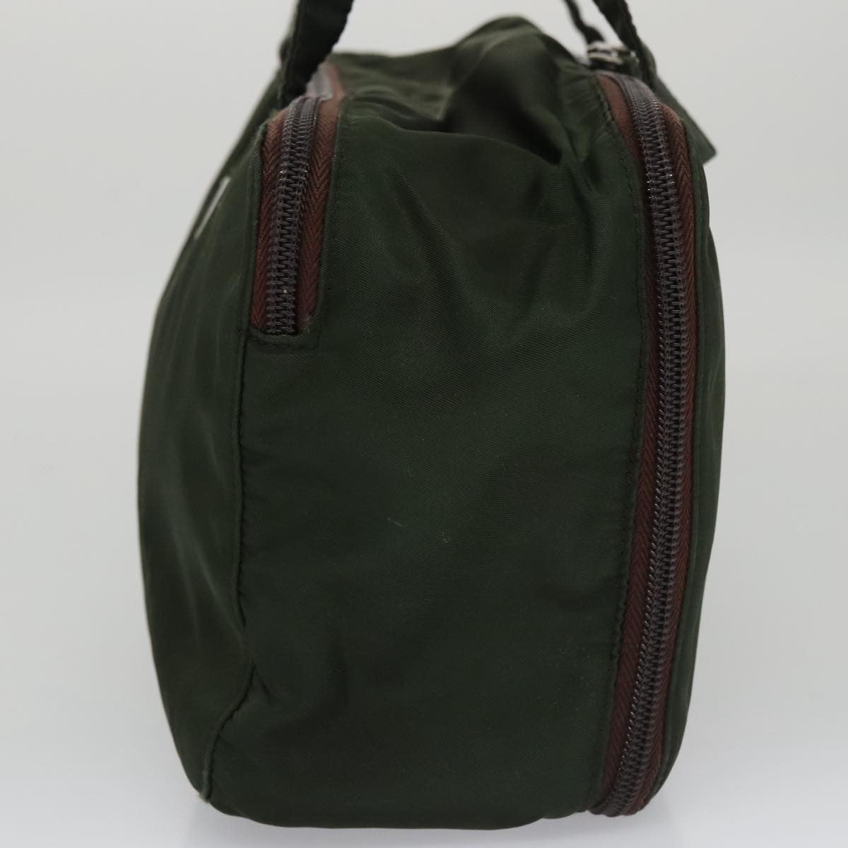 Prada Vintage Zip Handbag Tessuto, GREEN, NYLON, Handbag