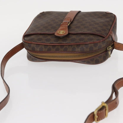 Celine Macadam Shoulder Bag Canvas, BROWN, CANVAS, Shoulder bag