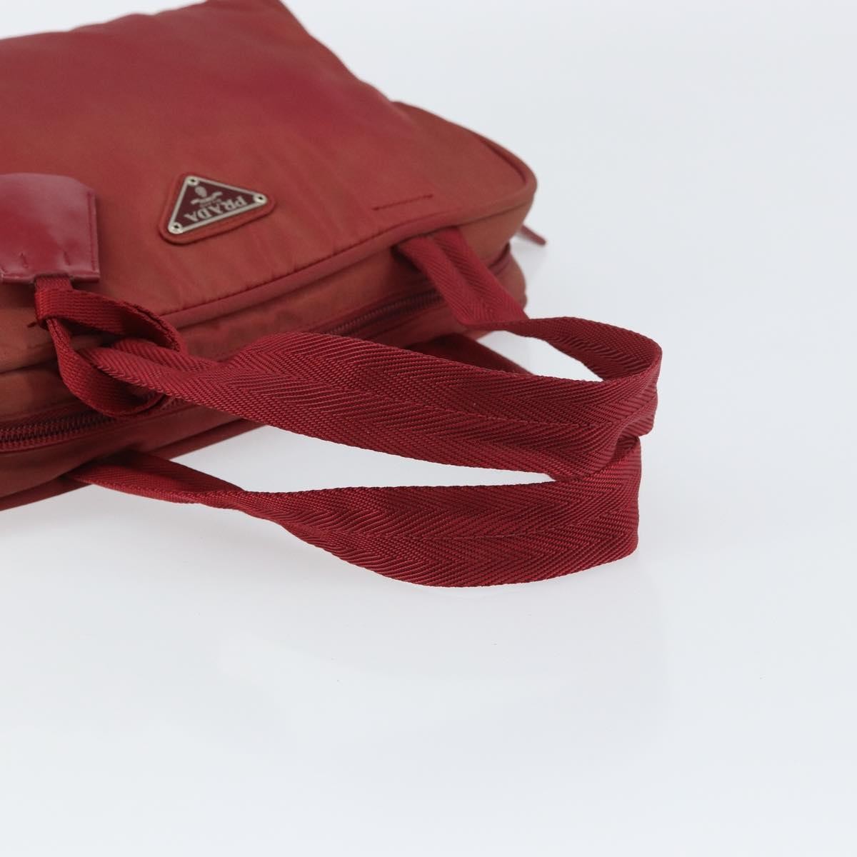 Prada Zip Around Tote Tessuto, Red, Nylon, Shoulder Bag