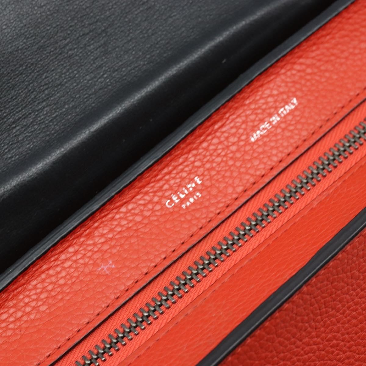 Celine Trapeze Bag Leather with Suede, Orange, Leather, Handbag