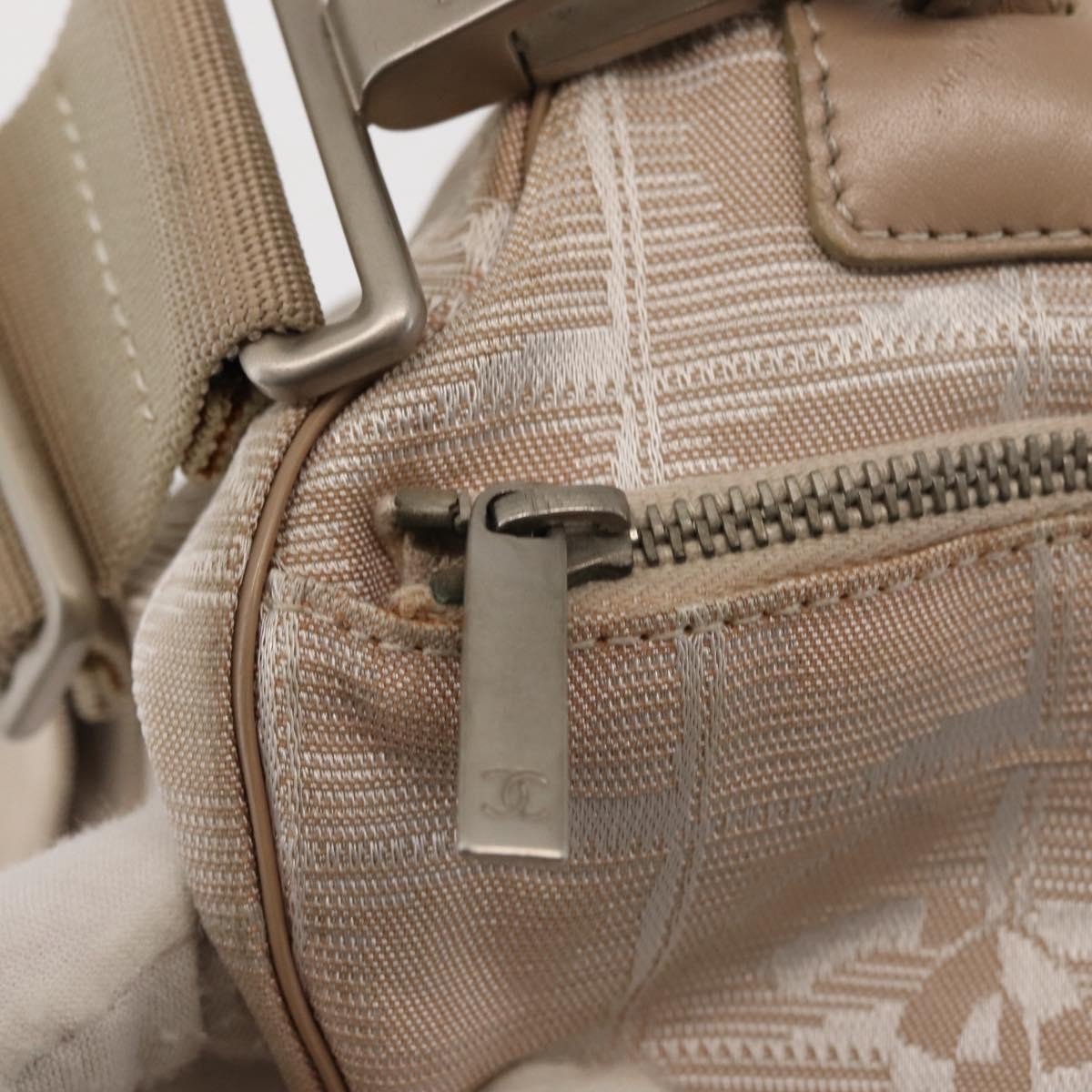 Chanel Travel Line Barrel Bag Nylon, BEIGE, NYLON, Shoulder bag