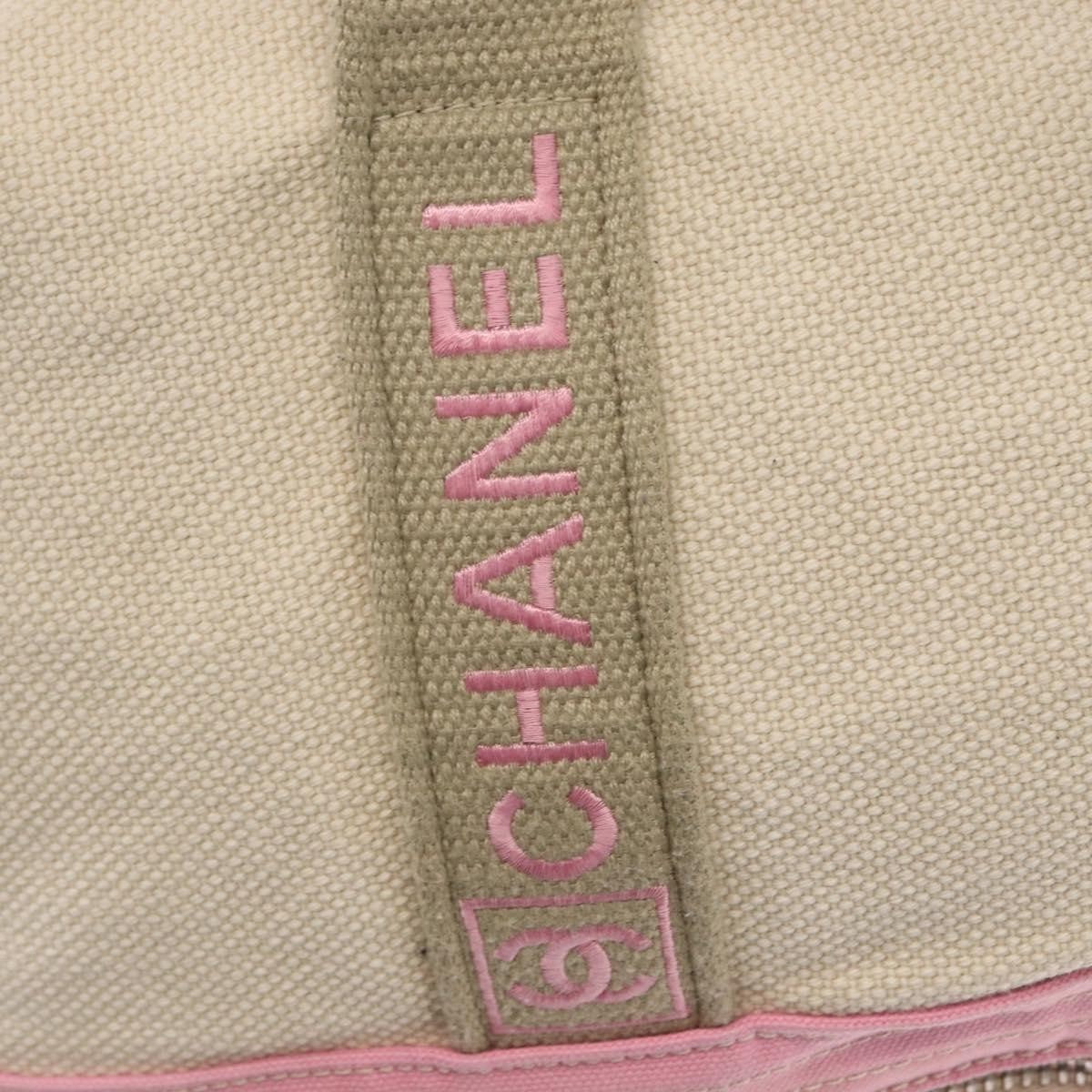 Chanel Sport Line Boston Ba Canvas, PINK, CANVAS, Travel bag