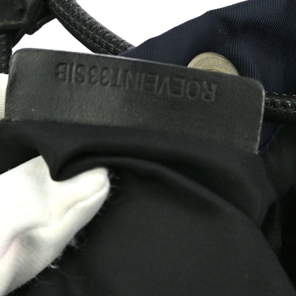 Burberry Logo Rucksack Backpack Nylon with Leather, NAVY, NYLON, Backpack