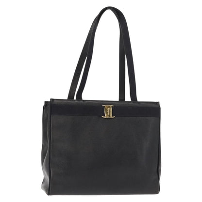 Salvatore Ferragamo Vala tote Leather, NAVY, LEATHER, Tote bag