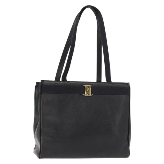 Salvatore Ferragamo Vala tote Leather, NAVY, LEATHER, Tote bag