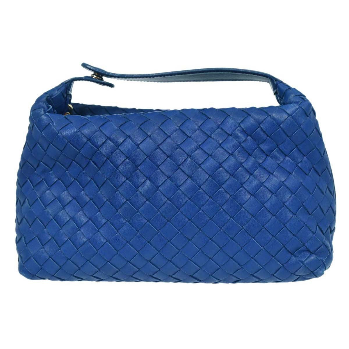 Bottega Veneta Intrecciato Handbag Leather, Blue, Leather, Handbag