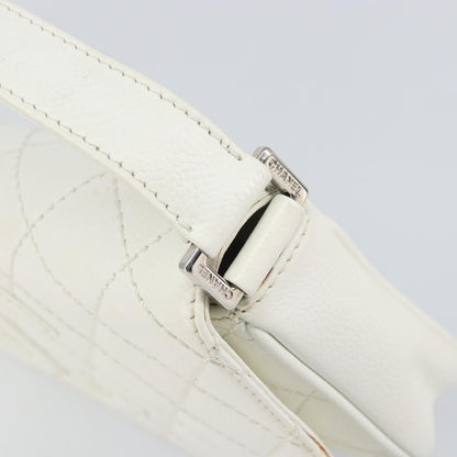 Chanel Vintage Timeless CC Adjustable Shoulder Bag Quilted Calfskin, White, Leather, Shoulder Bag