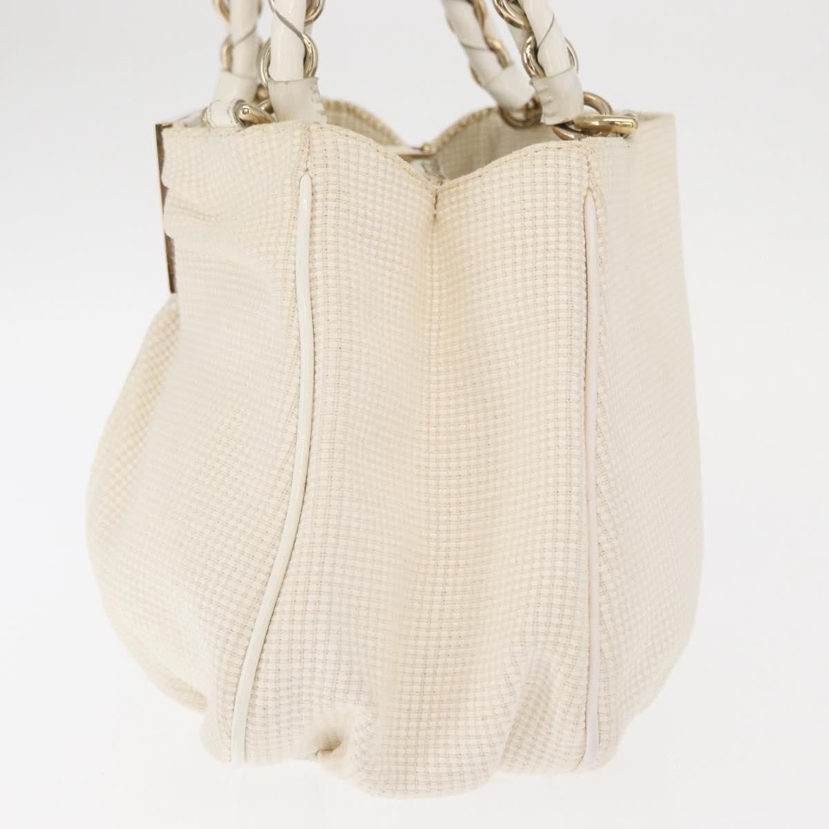 Fendi Mia Tote Canvas, WHITE, CANVAS, Tote bag