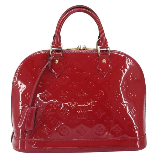 Louis Vuitton Alma Handbag Monogram Vernis, RED, PATENT_LEATHER, Handbag
