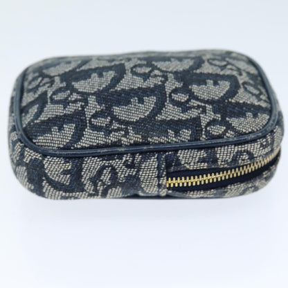 Christian Dior Vintage Trotter Pouch Canvas, NAVY, CANVAS, Clutche & pouche
