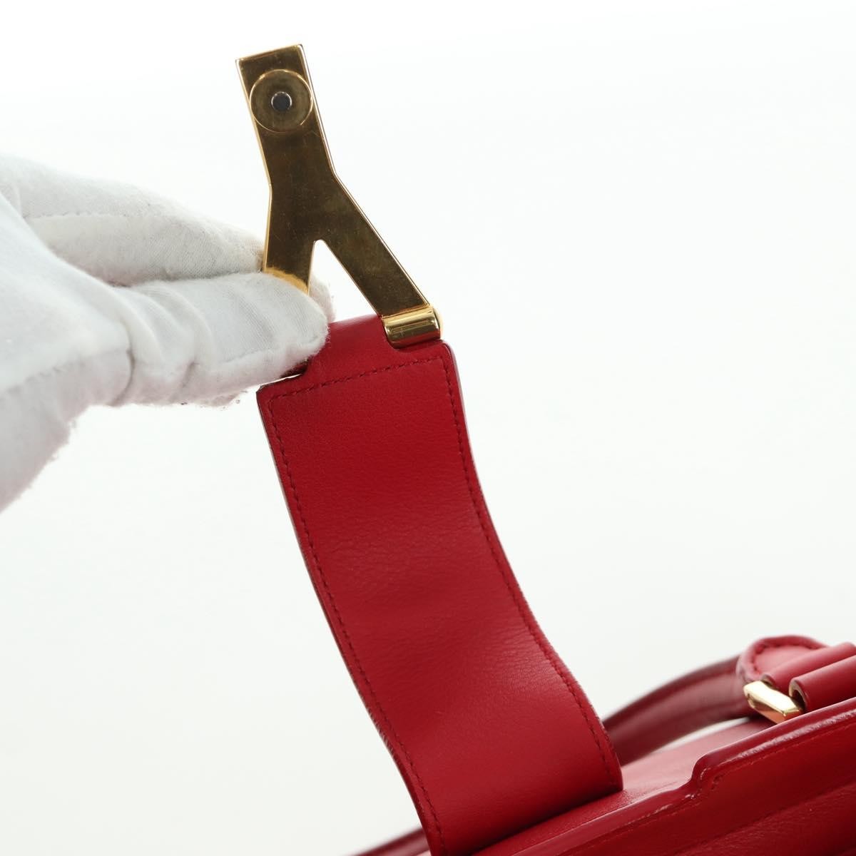Saint Laurent Classic Y Cabas Leather, RED, LEATHER, Handbag